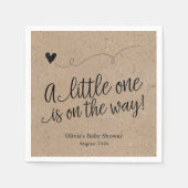 Rustikale Babydusche, Kraft, neutrale Napkin Serviette (Vorderseite)