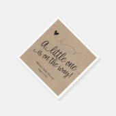 Rustikale Babydusche, Kraft, neutrale Napkin Serviette (Ecke)