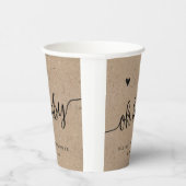 Rustikale Babydusche, Kraft Oh Baby Custom Pappbecher (Rechts)