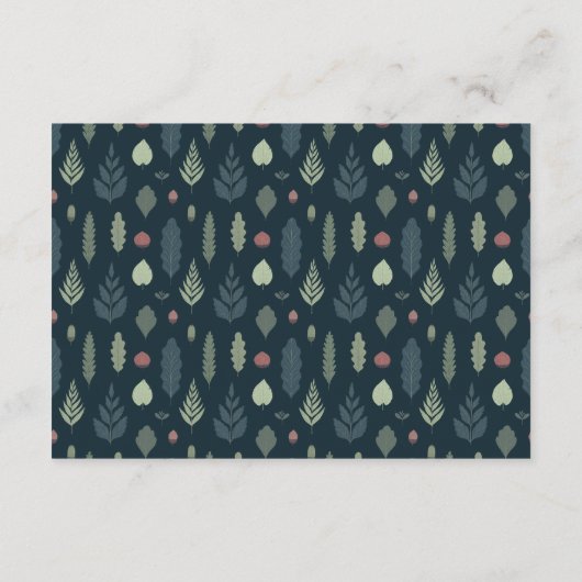 Rustikale Babydusche mit kleiner Bärenbuchkarte Begleitkarte (Rückseite)