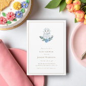 Rustikale Babydusche mit minimaler Wasserfarbe Bab Einladung