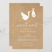 Rustikale Babydusche Sprinkle Stornierungskarte Einladung (Vorne/Hinten)