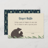Rustikale Babydusche-Windelwaschkarte Begleitkarte (Vorne/Hinten)