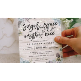 Rustikale Babydusche Zucker & Gewürze & Alles nett Einladung