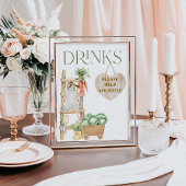 Rustikale Babyduschgetränke auf dem Bauernhof Poster