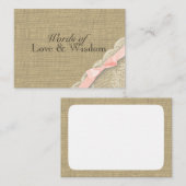 Rustikale Babyduschratenkarten Hinweiskarte (Vorne/Hinten)