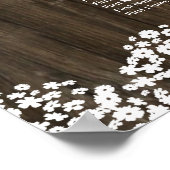 Rustikale Babys atmen Hochzeit 17 Tafelsitzkarte Poster (Ecke)