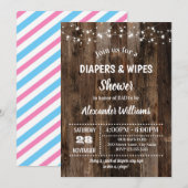 Rustikale Babywinddusche Einladung (Vorne/Hinten)