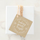 Rustikale Backbrillen Helles Kraft Papier für den Geschenkanhänger (Beispiel)