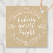 Rustikale Backbrillen Helles Kraft Papier für den Geschenkanhänger (Rückseite)