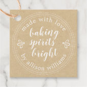 Rustikale Backbrillen Helles Kraft Papier für den Geschenkanhänger (Vorderseite)