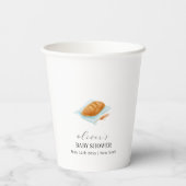 Rustikale Backbun in der Oven-Baby-Dusche Pappbecher (Rückseite)