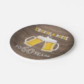 Rustikale Backen und Bier bis 60 Jahre Papierplatt Pappteller (Schrägansicht)