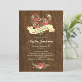 Rustikale Bäckerdusche Einladung (Stehend Vorderseite)