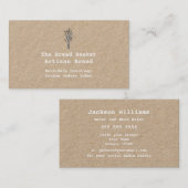 Rustikale Bäckerei | Bündel von Kraft von Weizen Visitenkarte (Vorne/Hinten)