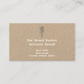 Rustikale Bäckerei | Bündel von Kraft von Weizen Visitenkarte (Vorderseite)