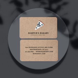 Rustikale Bäckerei Business Card   Kraft Visitenkarte