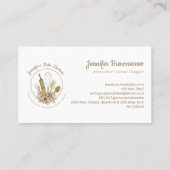 Rustikale Bäckerei Eleganter Koch Visitenkarte (Rückseite)