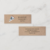 Rustikale Bäckerei Mini Business Card | Kraft Mini Visitenkarte (Vorne/Hinten)