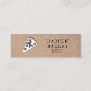 Rustikale Bäckerei Mini Business Card   Kraft Visitenkarte
