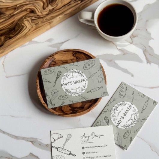 Rustikale Bäckerei Store Custom Business Cards Visitenkarte