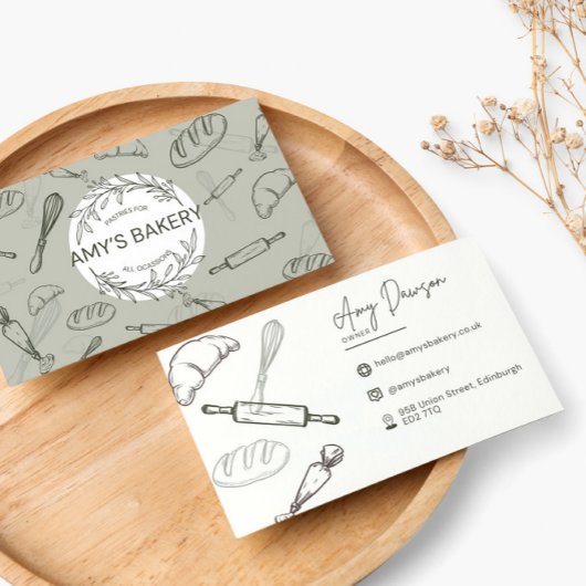 Rustikale Bäckerei Store Custom Business Cards Visitenkarte