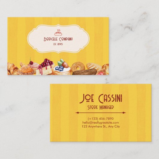 Rustikale Bäckerei | Vintag Visitenkarte (Vorne/Hinten)