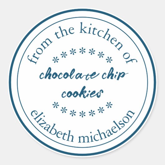 Rustikale Backwaren Runder Aufkleber (Vorderseite)