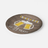 Rustikale Backwaren und Bier bis 21 Jahre Papierpl Pappteller (Schrägansicht)