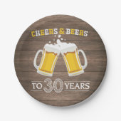 Rustikale Backwaren und Bier bis 30 Jahre Papierpl Pappteller (Vorderseite)