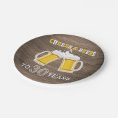 Rustikale Backwaren und Bier bis 30 Jahre Papierpl Pappteller (Schrägansicht)