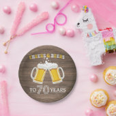 Rustikale Backwaren und Bier bis 70 Jahre Papierpl Pappteller (Party)