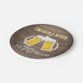 Rustikale Backwaren und Bier bis 70 Jahre Papierpl Pappteller (Schrägansicht)