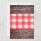 Rustikale Backyard GRILLEN & Beer Geburtstagsparty Einladung (Rückseite)