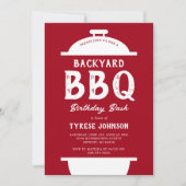 Rustikale Backyard GRILLEN Geburtstagsparty Einladung (Vorderseite)