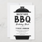 Rustikale Backyard GRILLEN Geburtstagsparty Einladung (Vorderseite)