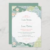 Rustikale Baho Floral Vintage Pattern Hochzeit Einladung (Vorne/Hinten)