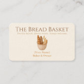 Rustikale Bakery-Visitenkarte mit Brot-Logo Visitenkarte (Vorderseite)
