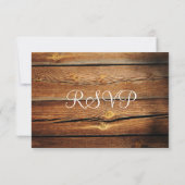 Rustikale Barbed Wire Horseshoe Wedding RSVP Cards Karte (Rückseite)
