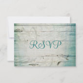 Rustikale Barbed Wire Horseshoe Wedding RSVP Cards Karte (Rückseite)