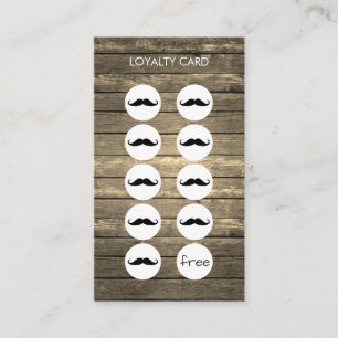 Rustikale Barber Shop Loyalty Punch Card Treuekarte