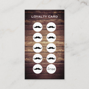 Rustikale Barber Shop Loyalty Punch Card Treuekarte