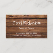 Rustikale Barbershop-Schere und Razor Visitenkarte (Rückseite)