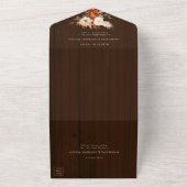 Rustikale Barblume Botanischer Fall Boho Hochzeit All In One Einladung (Außenbereich)