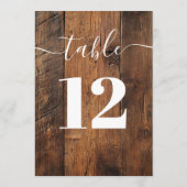 Rustikale Barde Wood Boho Tischnummer (Rückseite)