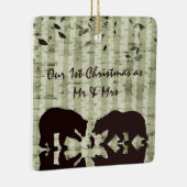 Rustikale Bären, Birkenbäume 1. Weihnachtsmann & M Keramikornament (Rechts)