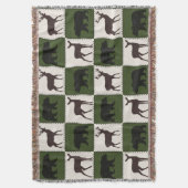 Rustikale Bären- und Hirschplätze, dunkelgrüne und Decke (Vorderseite Vertikal)