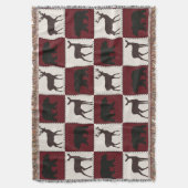 Rustikale Bären- und Hirschplätze, dunkelrote und  Decke (Vorderseite Vertikal)