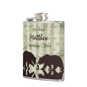 Rustikale Bäreneier Brautparty Hochzeit Flachmann (Links)