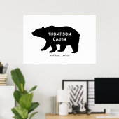 Rustikale Bärenkabine Poster (Heimbüro)